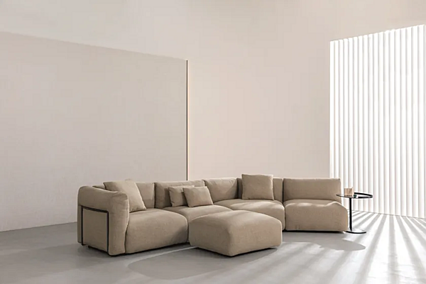 Ecksofa mit abnehmbarem Bezug aus Stoff Flou Fiocco Fabrik Flou aus Italien. Foto №17