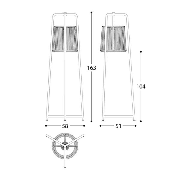 Aluminium Stehlampe kabellos VARASCHIN Tibidabo 14290 Fabrik VARASCHIN aus Italien. Foto №7