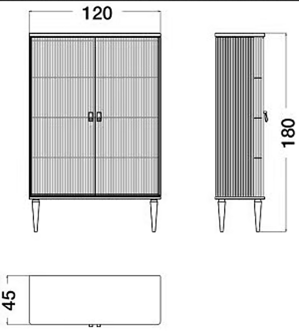 Vitrine aus Kristall und Holz mit integrierter Beleuchtung CPRN HOMOOD Cocoon C335 Fabrik CPRN HOMOOD aus Italien. Foto №2