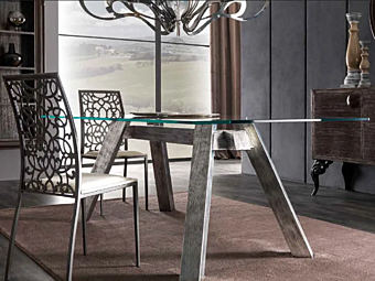 Rechteckiger Glastisch aus Glas CORTEZARI SOHO 253-VR9