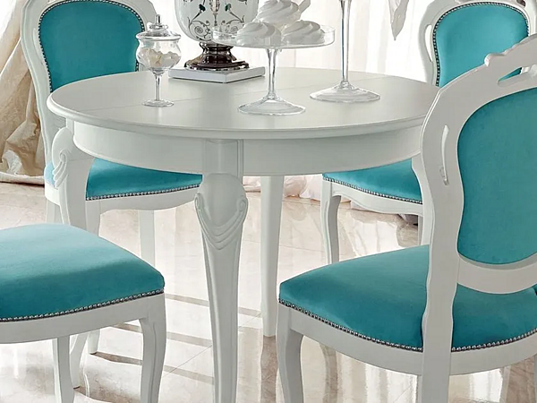 Erweiterbarer runder Tisch aus Holz Modenese Luxury Interiors 13144 Fabrik MODENESE GASTONE aus Italien. Foto №1