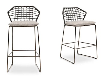 Gartenhocker aus hochwertigem Stoff SABA New York Soleil