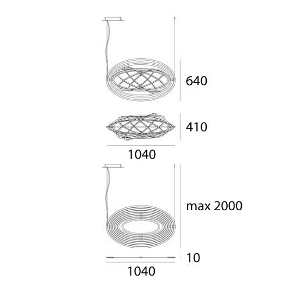 LED Pendelleuchte aus Aluminium Copernico Artemide 1623010A, 1623020A Fabrik Artemide aus Italien. Foto №6