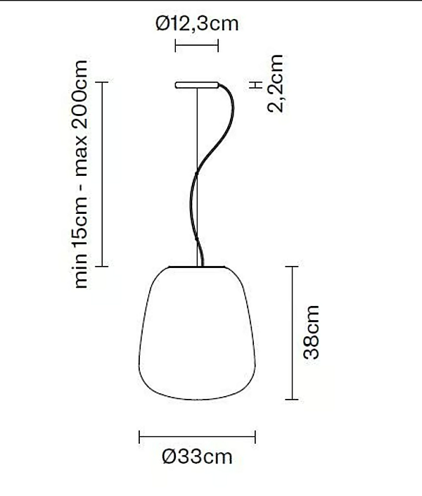 Glas Pendelleuchte Lumi Baka Fabbian Fabrik Fabbian aus Italien. Foto №6