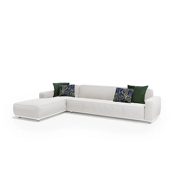 Modularer Gartensofa mit Chaiselongue aus Stoff Atmosphera Laguna Fabrik ATMOSPHERA aus Italien. Foto №8