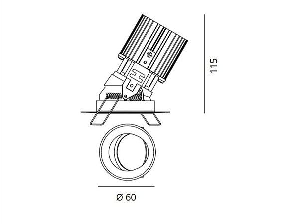 LED verstellbarer runder Aluminium Spot Alles Artemide Fabrik Artemide aus Italien. Foto №15