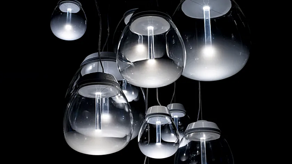 LED Pendelleuchte aus geblasenem Glas Empatia Artemide Fabrik Artemide aus Italien. Foto №6