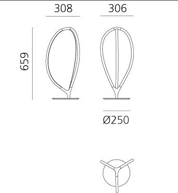 Tischlampe aus Aluminium und Silikon Artemide Arrival 1550010A, 1550030A Fabrik Artemide aus Italien. Foto №10