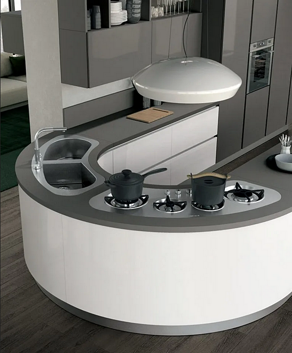 Einbauküche mit Insel Clover 01 LUBE CUCINE Fabrik LUBE CUCINE aus Italien. Foto №2