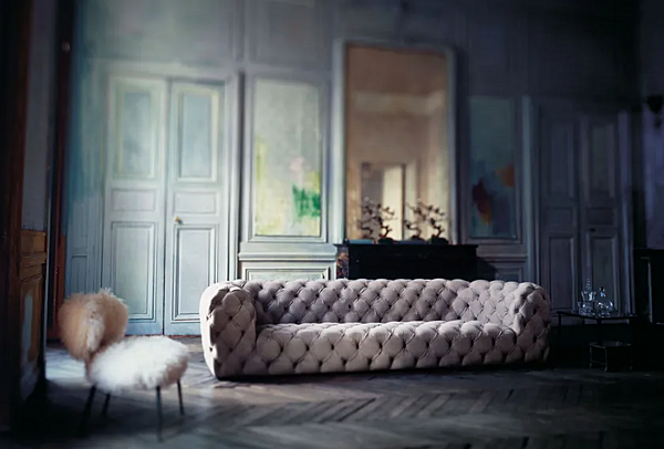 Sofa mit gepolsterter Rückenlehne aus Leder BAXTER Chester Moon Fabrik BAXTER aus Italien. Foto №4