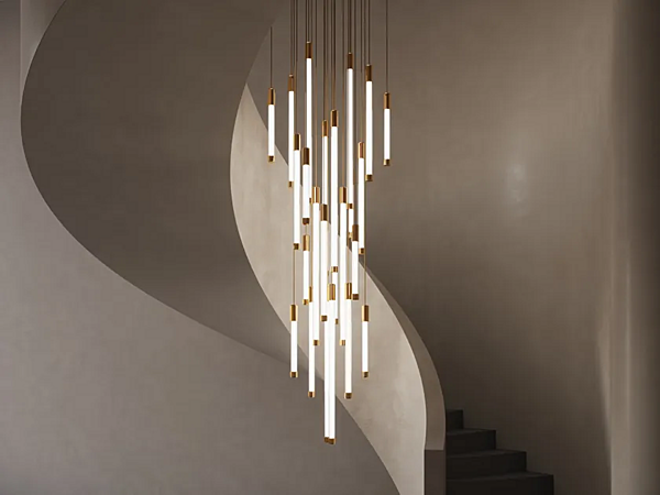 LED Hängelampe aus Glas mit Flux Helixes Design Haberdashery Fabrik HABERDASHERY aus Italien. Foto №1