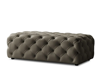 Tufted Leder Pouf Tudor i 4 Mariani