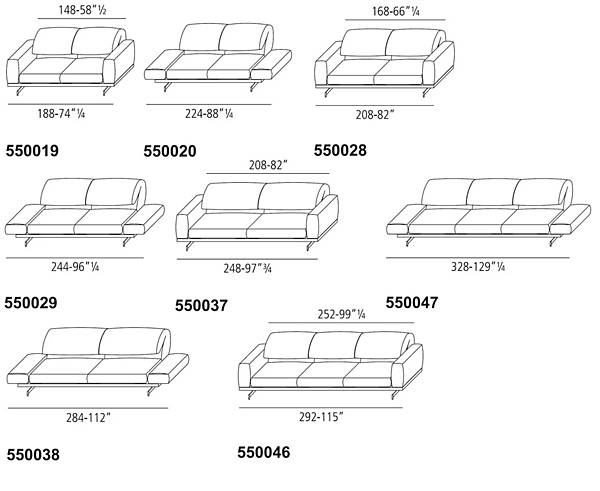 Sofa aus Stoff oder Leder mit Kopfstütze VIBIEFFE 550 Altopiano Fabrik VIBIEFFE aus Italien. Foto №15