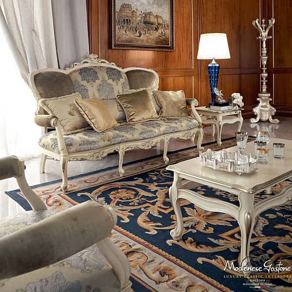Drei-Sitzer Sofa mit gepolsterter Rückenlehne Modenese Luxury Interiors 13421 Fabrik MODENESE GASTONE aus Italien. Foto №2