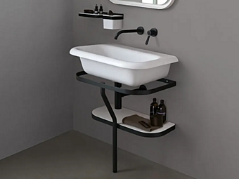 Rechteckiges Waschbecken aus Cristalplant AGAPE Ottocento Fabrik Agape aus Italien