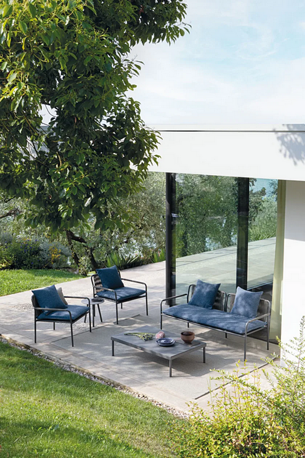 Zweisitzer Aluminium Gartensofa Air Atmosphera Fabrik ATMOSPHERA aus Italien. Foto №2