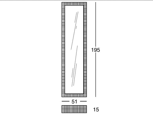 Freistehender rechteckiger Spiegel mit Rahmen ZANOTTA Quaderna 476 Fabrik ZANOTTA aus Italien. Foto №4