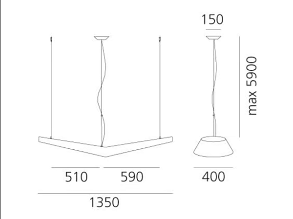 Pendelleuchte aus Polypropylen Mouette Artemide Fabrik Artemide aus Italien. Foto №12