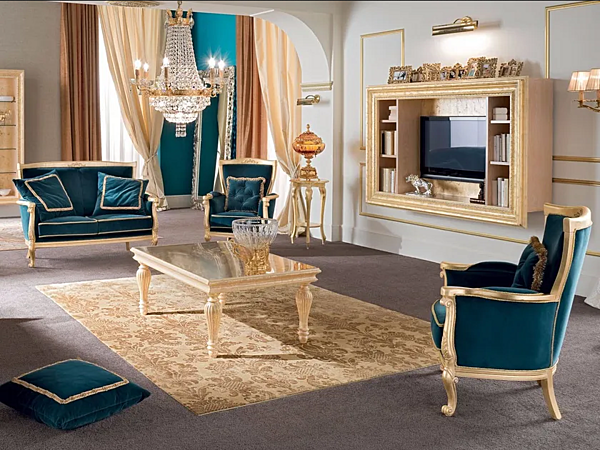 Velours Sessel mit Armlehnen Modenese Luxury Interiors 13427 Fabrik MODENESE GASTONE aus Italien. Foto №3