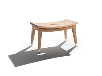 Niedriger Hocker aus Iroko Holz FLEXFORM LOTUS Niedriger Hocker aus Iroko Holz FLEXFORM LOTUS Fabrik FLEXFORM aus Italien