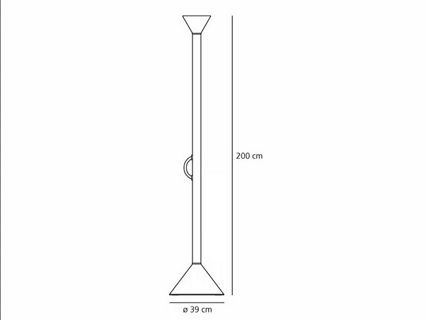 LED Stehlampe aus Aluminium Artemide Callimaco A0111W00 Fabrik Artemide aus Italien. Foto №7