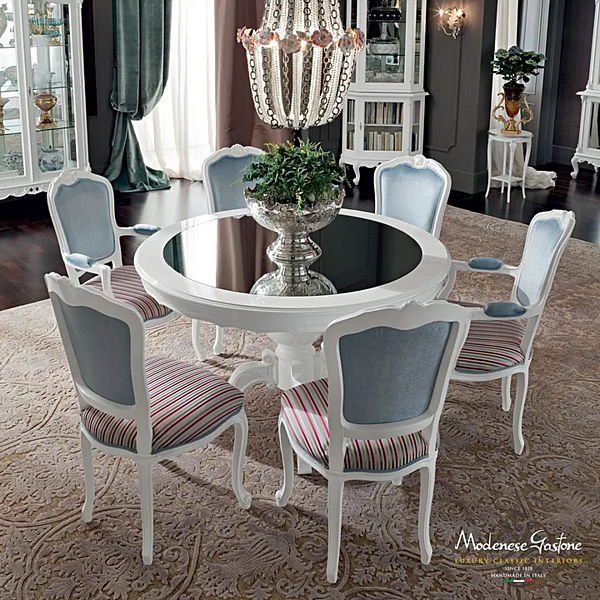Runder Wohnzimmertisch aus Massivholz Modenese Luxury Interiors 12143 Fabrik MODENESE GASTONE aus Italien. Foto №2