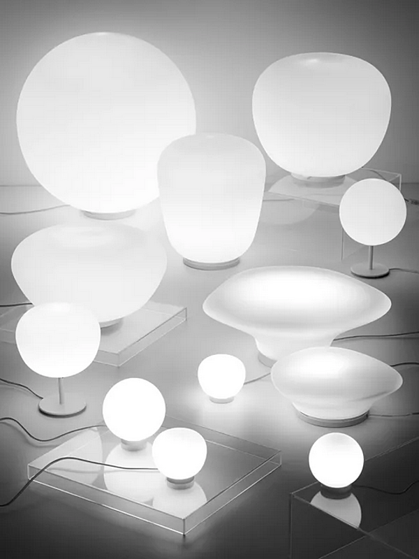 Glas Tischlampe Fabbian Lumi Baka Fabrik Fabbian aus Italien. Foto №3