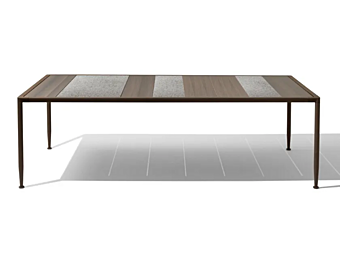 Rechteckiger Gartentisch aus Holz GIORGETTI Gea