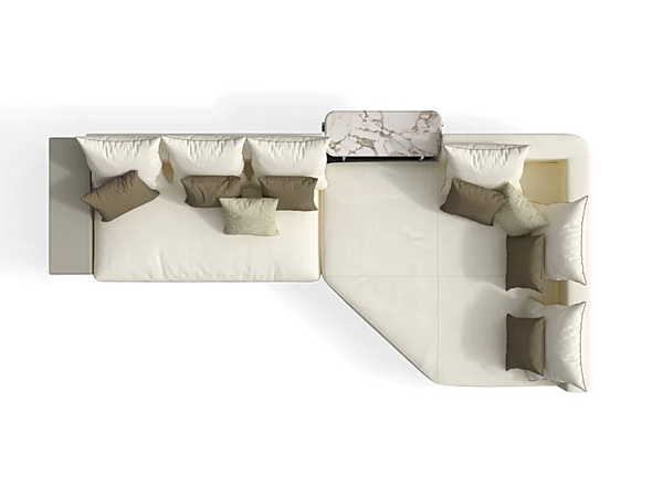 Modularer Ledersofa mit Chaiselongue GIORGETTI Skyline Fabrik GIORGETTI aus Italien. Foto №2