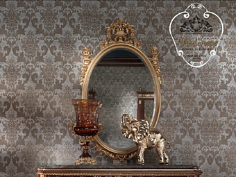Ovaler Wandspiegel aus Glas Modenese Luxury Interiors 14654 Ovaler Wandspiegel aus Glas Modenese Luxury Interiors 14654 Fabrik MODENESE GASTONE aus Italien