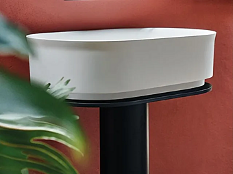 Freistehendes Waschbecken aus Cristalplant AGAPE Immersion Fabrik Agape aus Italien