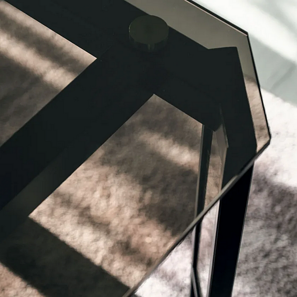 Rechteckiger Tisch mit Glasplatte CORTEZARI Link Glas Tisch 274-VR11 Fabrik CORTE ZARI aus Italien. Foto №6