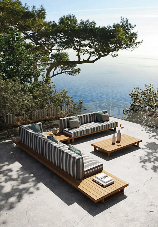 Quadratischer Gartenpouf aus technischem Stoff Atmosphera 9 Zero 9.0.PF Fabrik ATMOSPHERA aus Italien. Foto №14