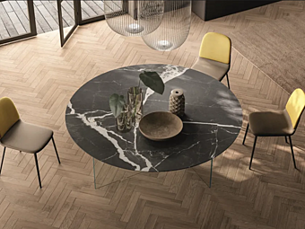 Runder Glastisch aus XGlass LAGO AIR