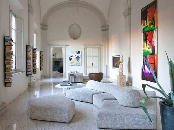 Ecksofa für den Garten aus Stoff mit Rückenpolster Edra On the Rocks Fabrik EDRA aus Italien. Foto №5