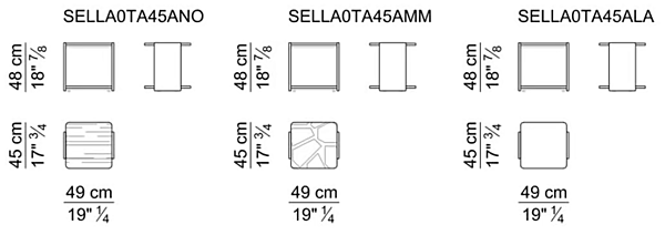 Quadratischer Beistelltisch aus Marmor Sella i 4 Mariani Fabrik i 4 Mariani aus Italien. Foto №4