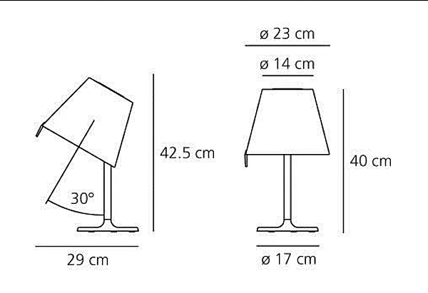 Verstellbare Nachttischlampe aus Seide Melampo Nacht Artemide 0710020A, 0710010A Fabrik Artemide aus Italien. Foto №2