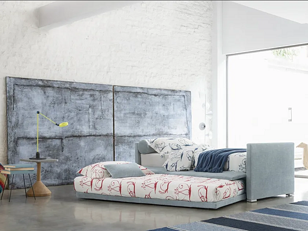 Umwandelbares Einzelbett aus Stoff Flou Biss Fabrik Flou aus Italien. Foto №11