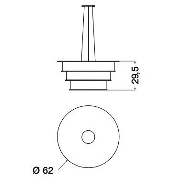 Pendelleuchte aus Metall und Stoff Cocoon CPRN HOMOOD C353, C354, C355 Fabrik CPRN HOMOOD aus Italien. Foto №3