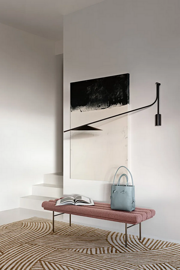 Sitzbank aus Stoff mit weicher Rückenlehne Saba Pan Flute Fabrik SABA aus Italien. Foto №5