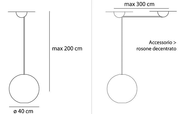 Pendelleuchte aus Methacrylat mit Halogen Aggregato Sfera Artemide A089410, A089412 Fabrik Artemide aus Italien. Foto №6