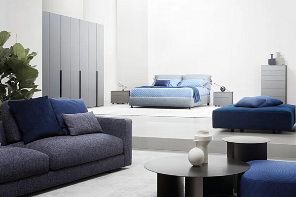 Doppelbett mit abnehmbarem Bezug Nathalie Flou Fabrik Flou aus Italien. Foto №6