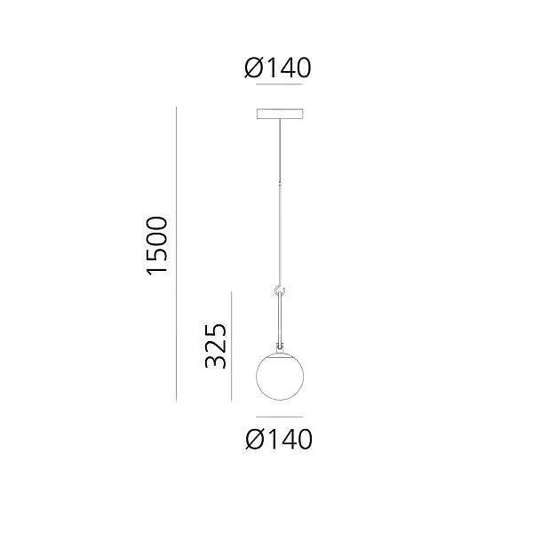 LED Pendelleuchte aus geblasenem Glas Artemide NH 1280010A, 1281010A, 	1283010A Fabrik Artemide aus Italien. Foto №7