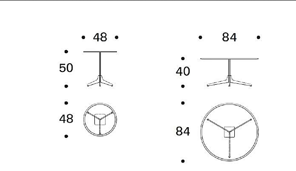 Runder Kaffeetisch aus Marmor HEXA Saba Fabrik SABA aus Italien. Foto №6