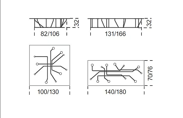 Rechteckiger Couchtisch aus Kristall Gallotti&Radice Connection Fabrik Gallotti & Radice aus Italien. Foto №3