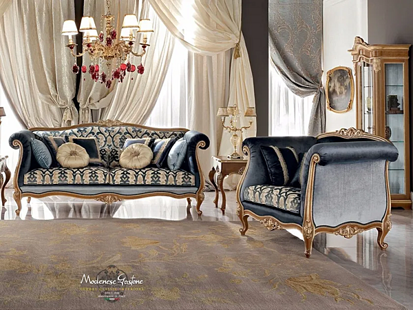 Zweisitzer Sofas aus Stoff Modenese Luxury Interiors 13416 Fabrik MODENESE GASTONE aus Italien. Foto №4