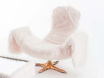 Flauschiger Sessel mit Armlehnen Driade Cocky