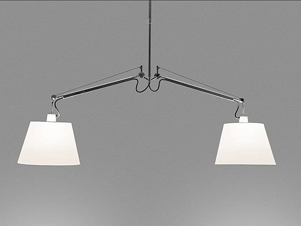 Dimmbare schwenkbare Pendelleuchte Tolomeo Basculante Due Bracci Artemide 0630010A Fabrik Artemide aus Italien. Foto №1