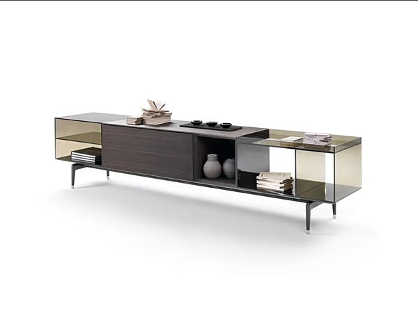Holz- und Glas-Sideboard mit Klapptüren FLEXFORM JEREMY Fabrik FLEXFORM aus Italien. Foto №2