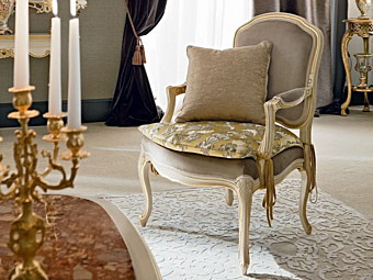 Bequemer Sessel mit Armlehnen aus Stoff Modenese Luxury Interiors 12436 Fabrik MODENESE GASTONE aus Italien